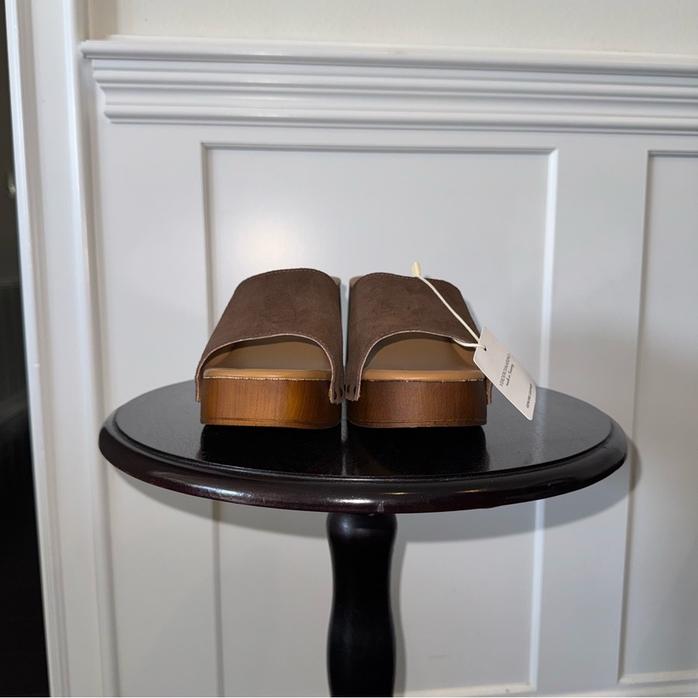 Italian Suede Genuine Leather Sandals Brown EU 41/US 9.5 NWT VERDEROSMARINO NEW - Picture 4 of 13